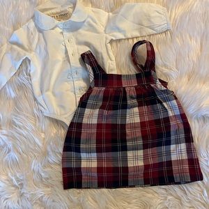 Hope & Henry Layette Baby Girl Long Sleeve Bodysuit and Jumper Set